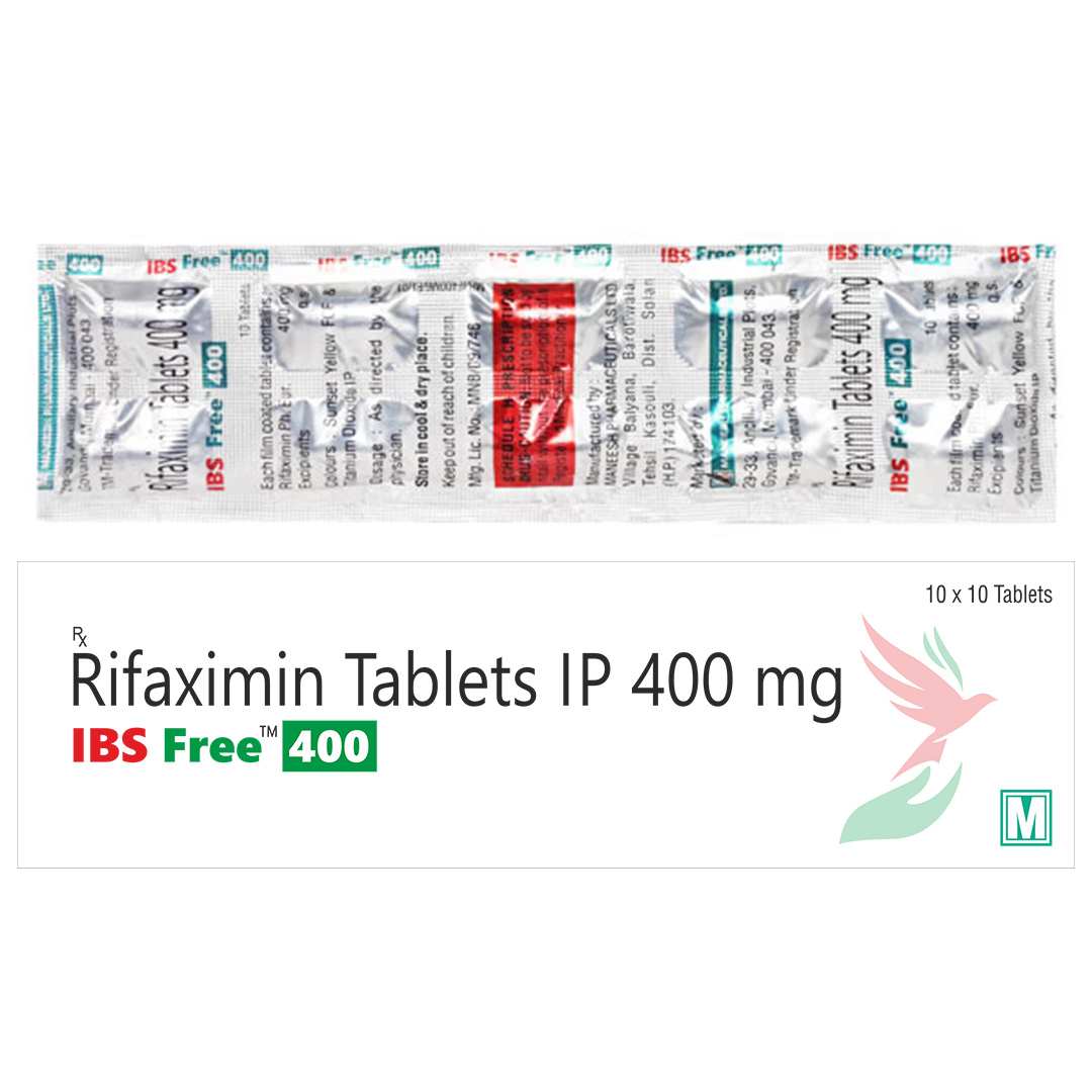 Rifaximin Tablets Ip 400Mg (Ibs Free 400) - Expiration Date: 24 Months