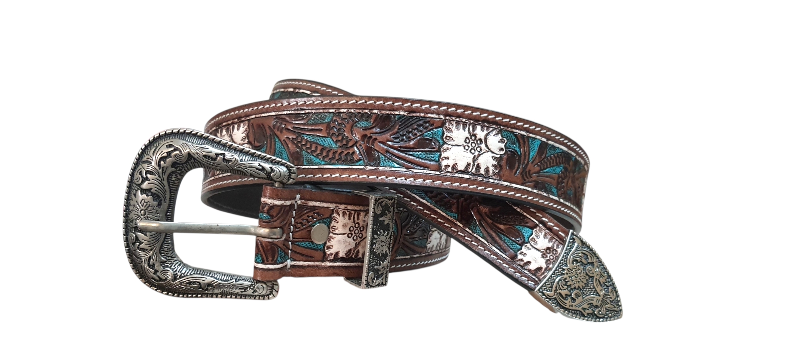 Unisex Antique Casual Western Leather Belts - Buckle Material: Iron