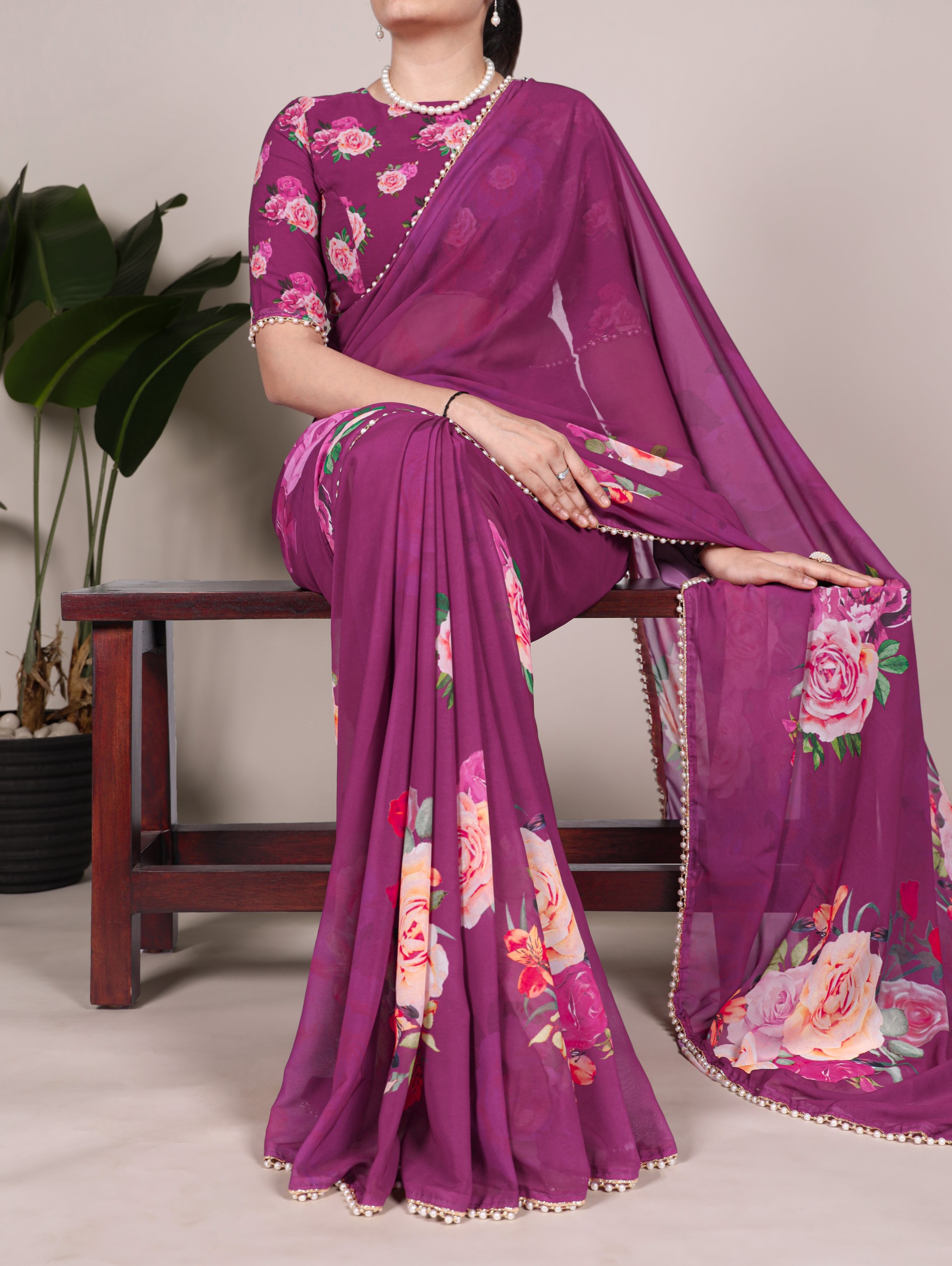 Georgette Printed Saree