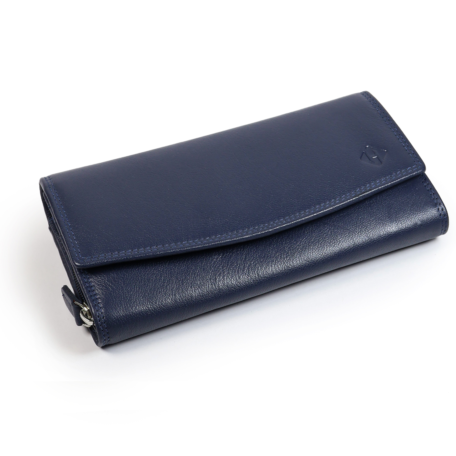 Women Premium Leather Clutch Wallet Model 1765Bl - Color: Blue
