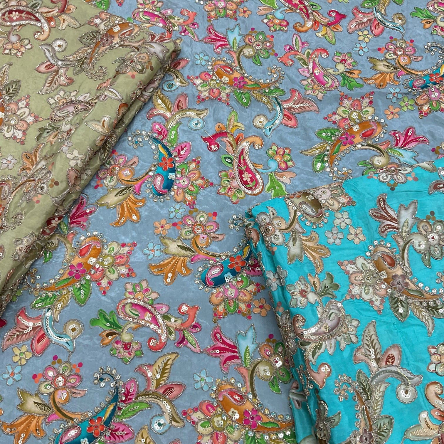 Floral Embroidered Fabric
