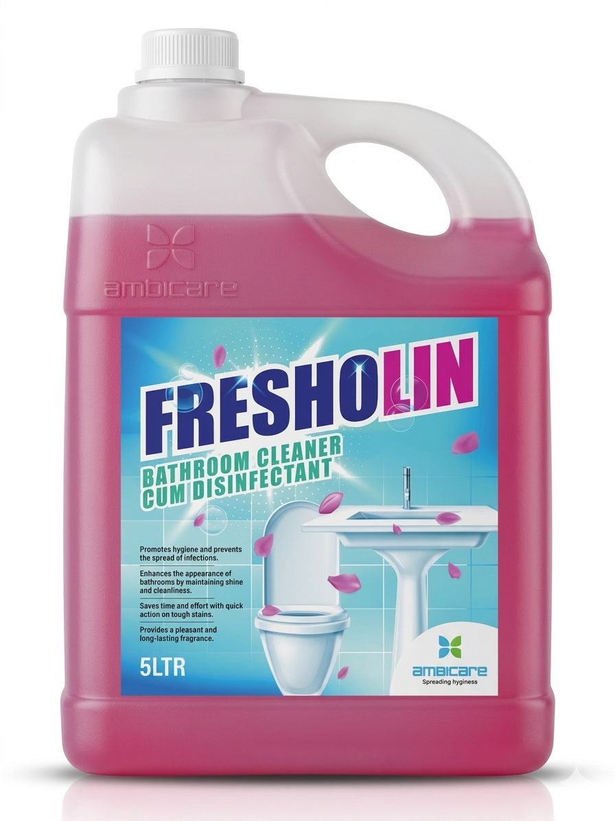 Fresholin Bathroom Cleaner Cum Disinfectant Cleaner - Color: Pink