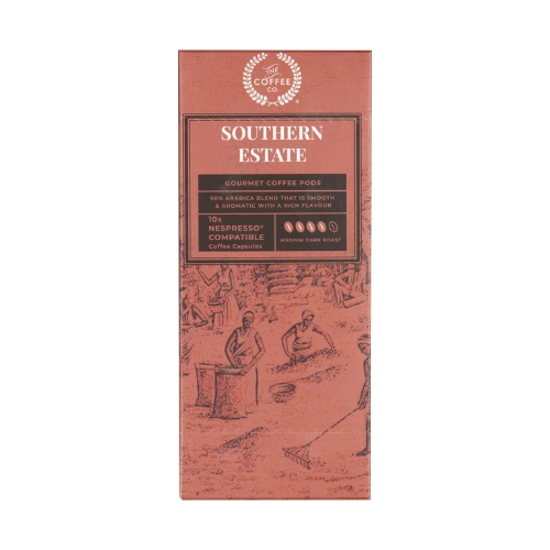 Southern Estate Medium Roast Coffee Capsules Pack Of 10 Coffee Pods - Cultivation Type: Organic