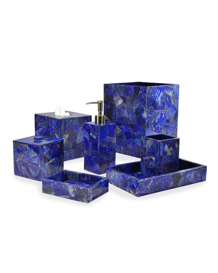 Lapis Lazuli Bathroom Set - Color: Blue