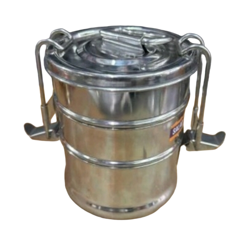 Ss Lunch Box With Clip And Plate