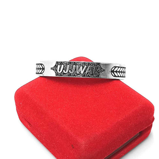 Lazer Customised Name Silver Kada For Men And Women 50Gm - Jewelry Type: Bangles