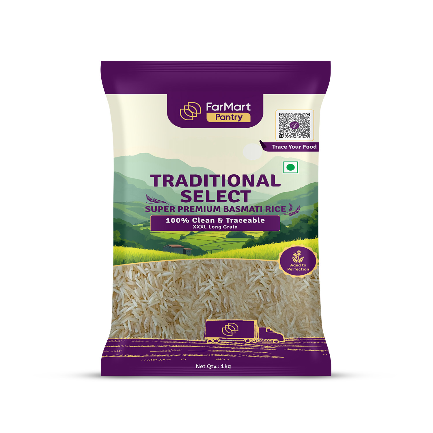 Farmart Pantry Traditional Select Basmati Rice 1 Kg 
