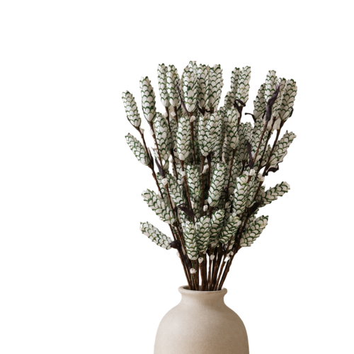 Tecksoi Green Chatka Pata Pine Sola Wood Flower Sticks - Design Type: Natural