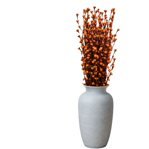 Tecksoi Orange Rose Buds Sola Wood Flower Sticks - Color: Natural