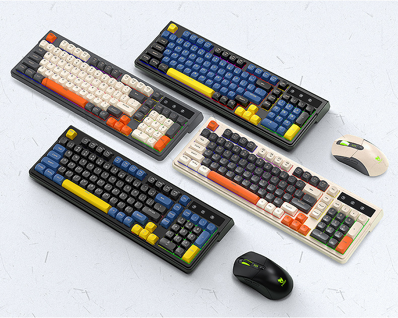 T-Wolf Tf300 Charging Bluetooth Wireless Keyboard And Mouse Set Dual Mode Gaming Mechanical Touch - Application: Computer