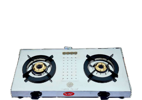 Global Flame 6249 Skinny Prime 2 Burner Stainless Steel Gas Stove - Gas Type: Lpg