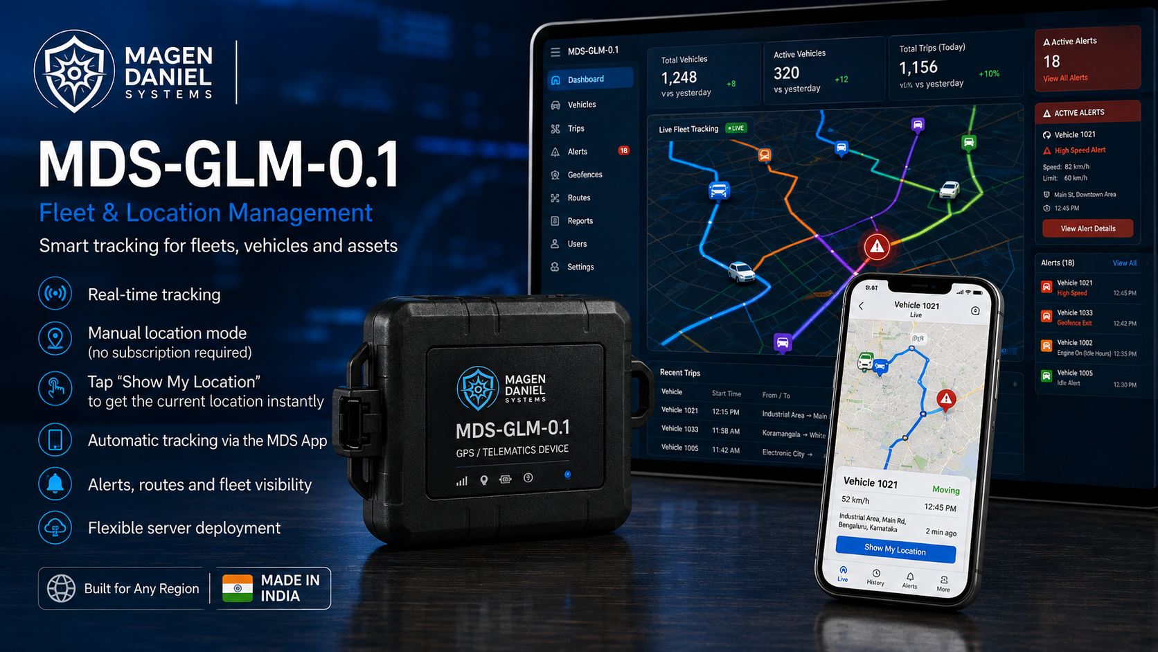 Gps Tracker Mds-Glm-0.1V  - Battery Backup: No Hours