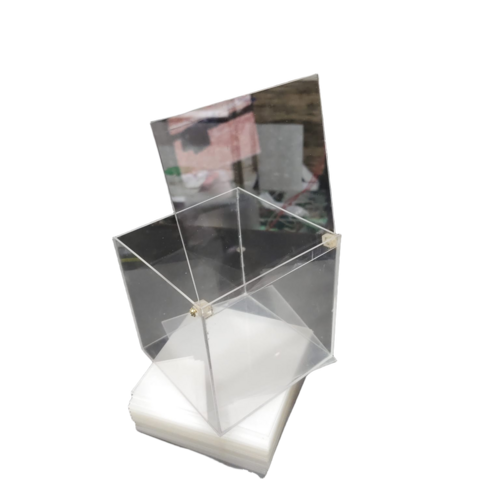 Transparent Clear Acrylic Box - Color: White