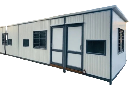 Mild Steel Portable House For Farm House - Color: White