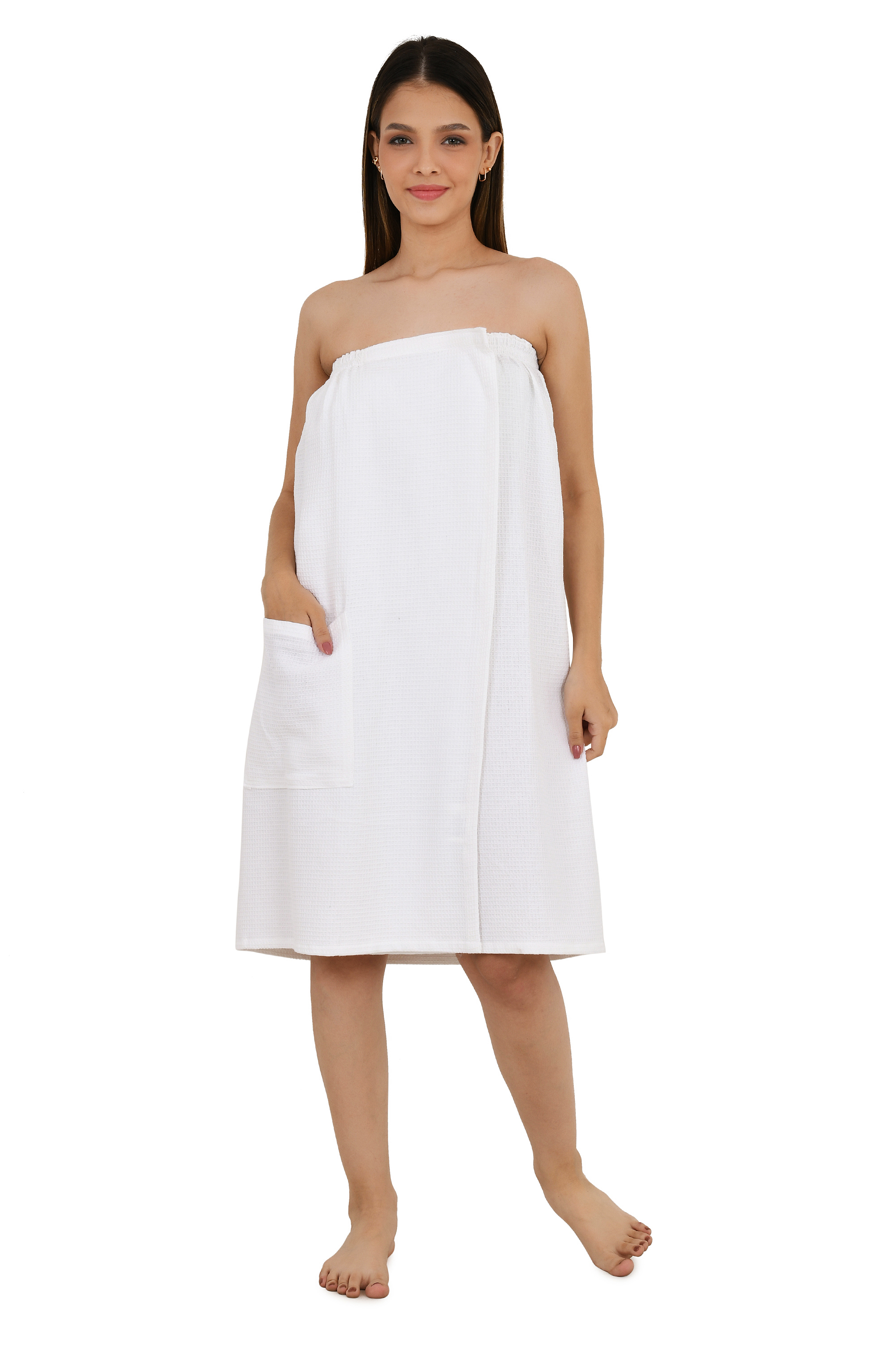 Waffle Women Beach Spa Wrap - Material: Cotton