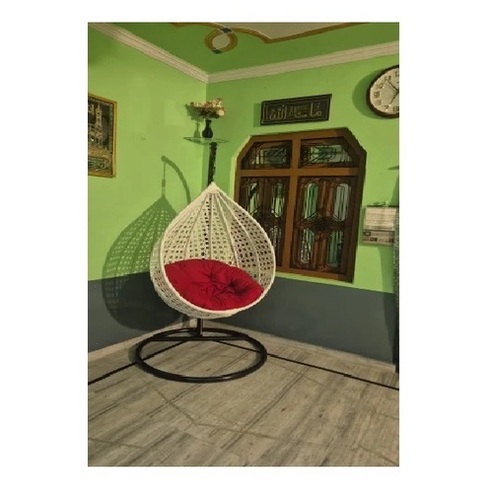 1 Seater White Swing Chair - Application: Indoor And Outdoor Use