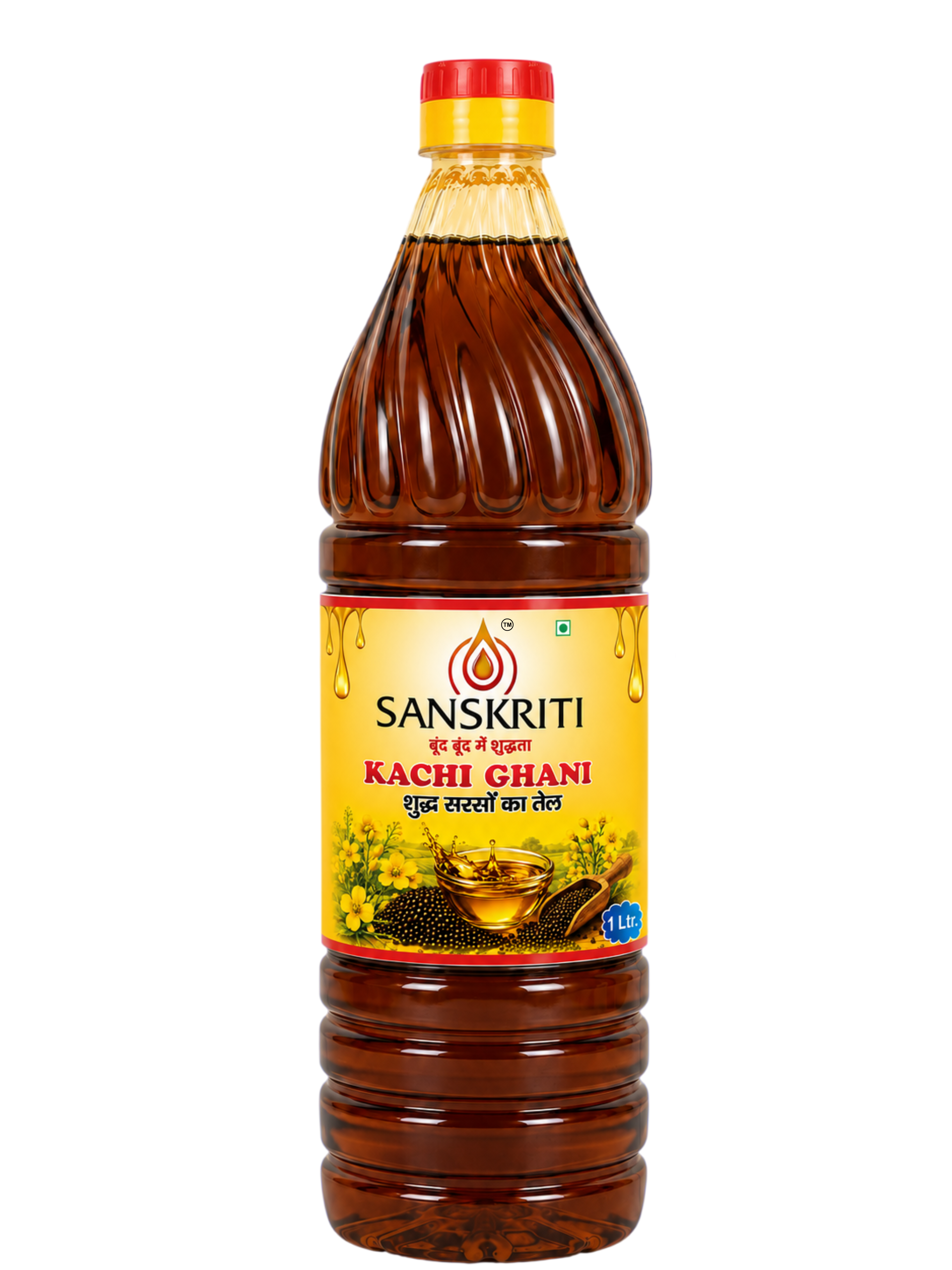 Sanskriti Kachi Ghani Pure Mustard Oil 1 Liter