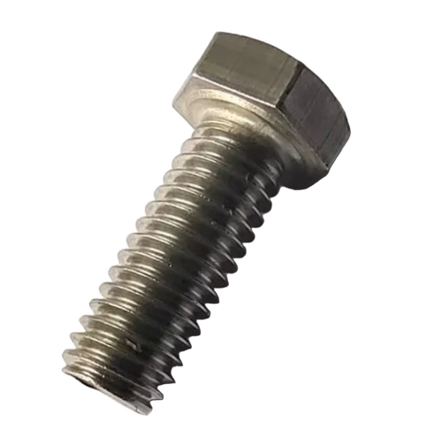 2 Inch Stainless Steel Hex Head Bolt - Color: Silver