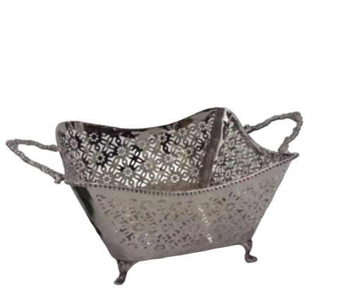 Brass Bread Basket - Color: Silver