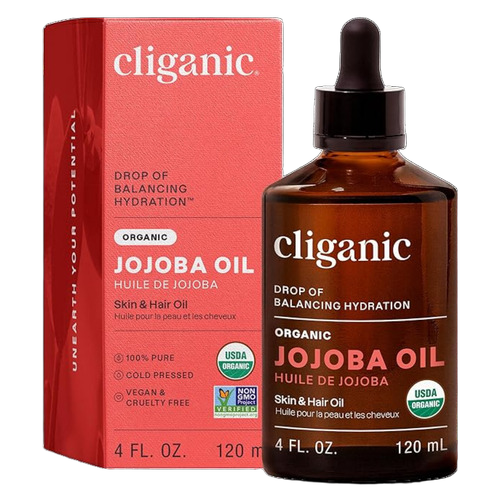 Cliganic Usda Organic Jojoba Oil 100% Pure Cold Pressed 4oz Hair Face & Body Moisturizer 120 Ml - Cas No: 61789-91-1