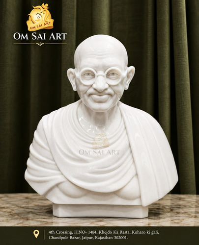 Marble Mahatma Gandhi Statue - Color: Pure White