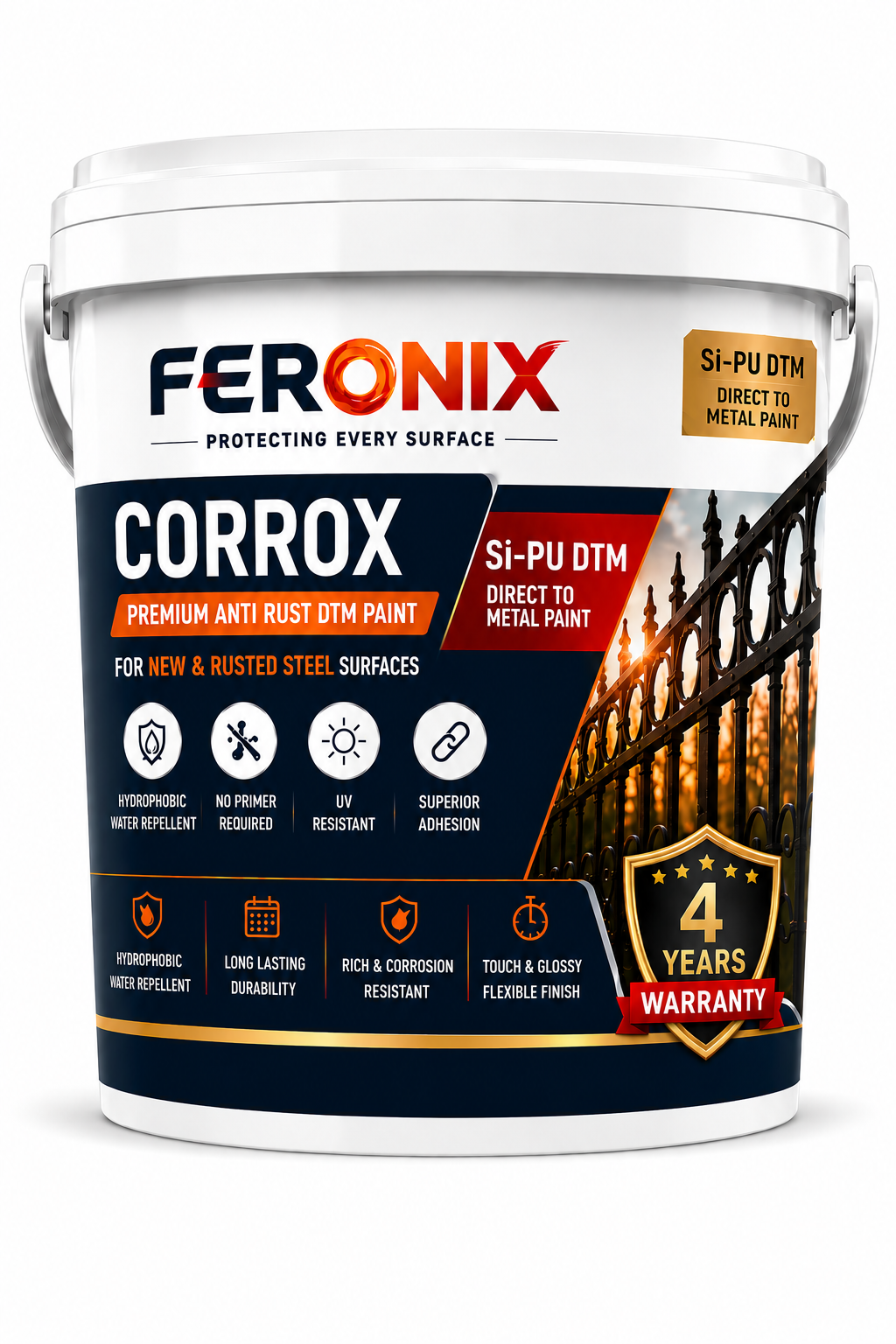 Feronix Corrox Si-Pu Dtm Anti Rust Paint - Application: Brush
