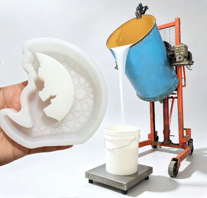 Food-grade Liquid Mold Silicone For Candle Mold Ratio A1:b1 Shore Hardness 10a - Color: Semitransparent