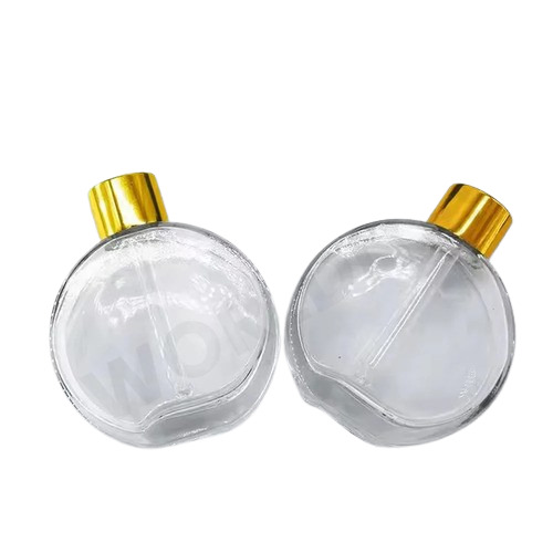 Clear Oblate Dropper Bottle - Color: Transparent