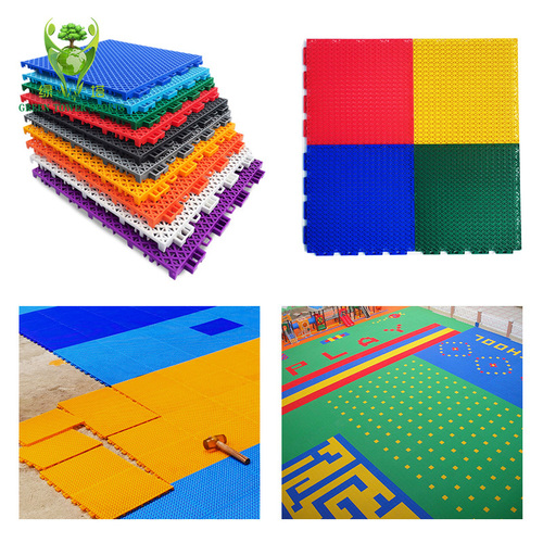 Multi Sport Volleyball Basketball Sports Court Tiles Flooring - Color: Various (Red