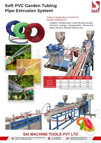 Automatic Soft Pvc Garden Pipe Plant With Plc Control System And Maximum Output Of 50Kg/Hr To 120Kg/Hr