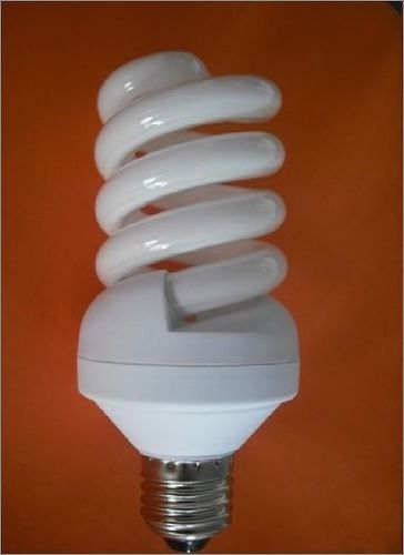 White Semi Spiral Energy Saving Lamp