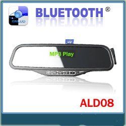 Bluetooth Handsfree Car Kit MP3 Mirror With SD Card