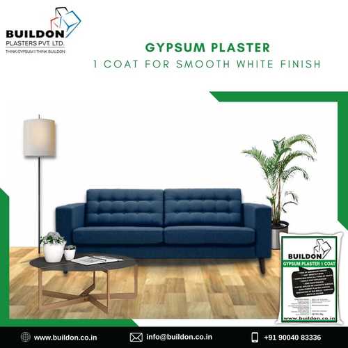 90% Pure White Gypsum Plaster 1 Coat With Bending Strength (Dry) Of 50 Kg / Cm2 Application: Construction