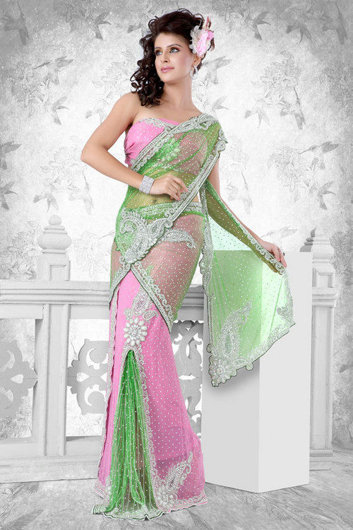 Buy Silk Designer Lehenga Choli in Multi Colour Online