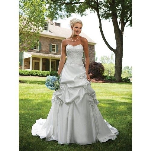 Strapless Ball Gown Sweetheart Wedding Dress