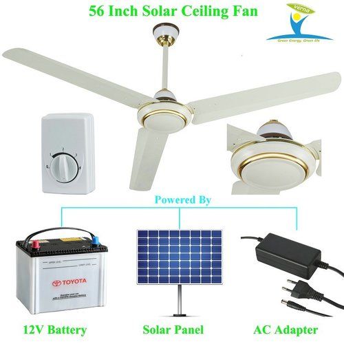 Solar Ceiling Fan 48 Inches 25w Dc12v At Best Price In