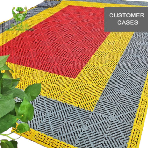 Multi Functional Splicing Grid Car Wash Interlocking Floor - Color: Red / Yellow / Green / Blue / Black / White / Grey