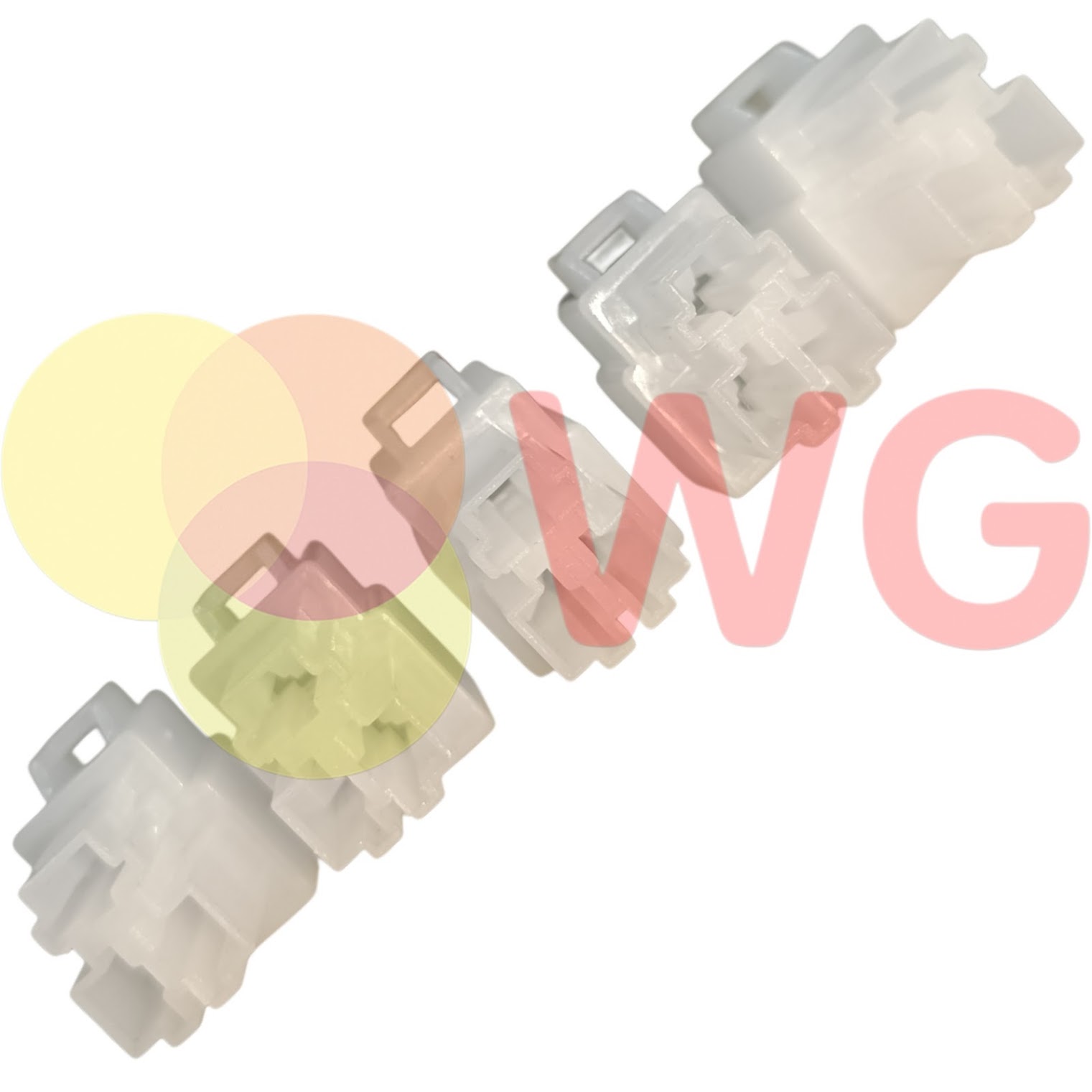 White Connector / 3 Pin / Male / E-Scooty - Plastic, White, 3 Pin Connector | Durable Electrical Use