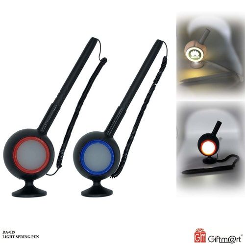 Black Led Table Spring Pen