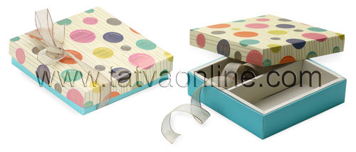 Foldable Dry Fruit Gift Box - Premium Thick Card, 4 Sizes: 250gms, 350gms, 500gms, 650gms | Elegant Beige & Turquoise Design, Gold Foil Stamped, Includes Matching Net Ribbon