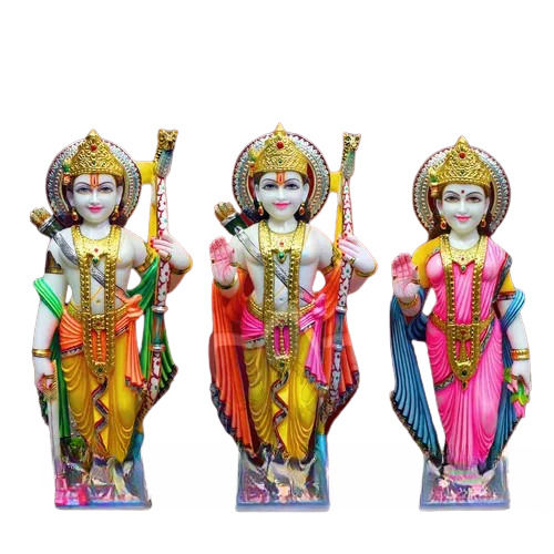 Exquisite Marble Ram Darbar Statue