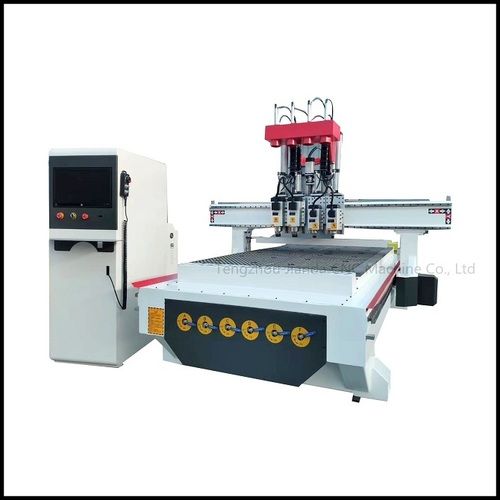 White 3D Automatic Tool Changing Wood Carving Cnc Router