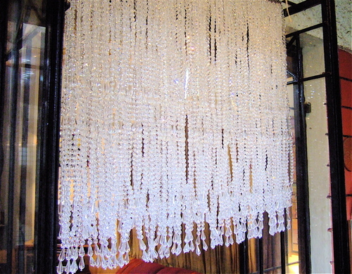 White Crystal Beaded Curtains - Design: Antique