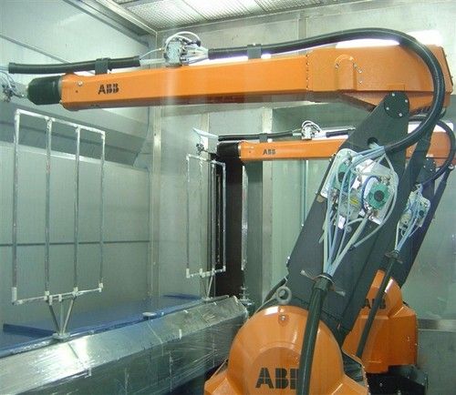 Conveyorised Robotic Automatic Spray Painting Line For Automobile Parts