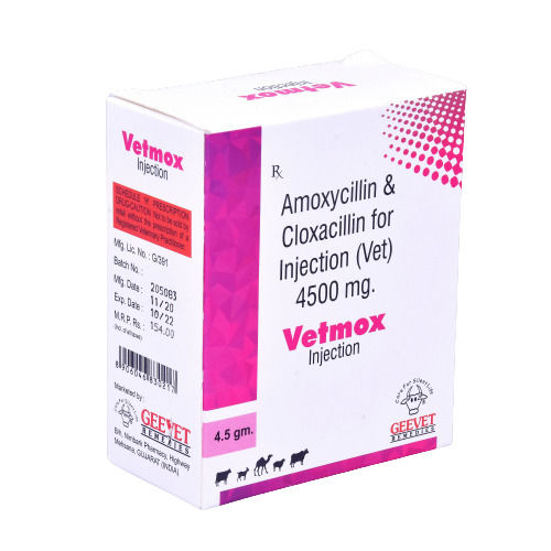 Amoxycillin And Cloxacillin Injection For Veterinary Ingredients: Chemicals