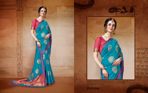 Firozi Designer Art Silk Saree