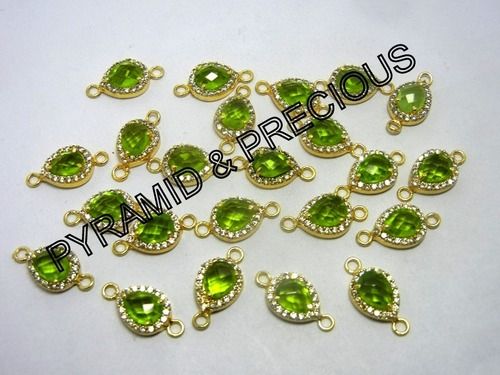 Precise Peridot Cz Connector