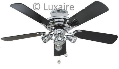  Luxaire Lux 1123 डिज़ाइनर 42 इंच सीलिंग फैन 5 फैन ब्लेड के साथ मटीरियल: लकड़ी 