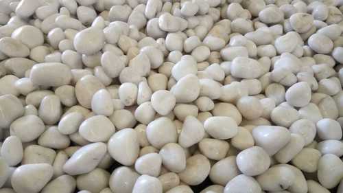 Snow White Machine Polished Stone Pebbles and Gravels