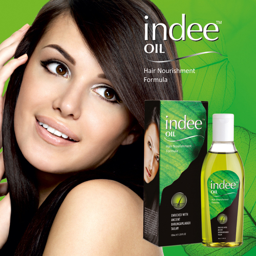 Indee Herbal Hair Oil - 100 mL, Light Green | Nourishing Herbal Blend for Youthful Hair, Volume Enhancement, Reduces Dandruff, Restores Shine and Softness